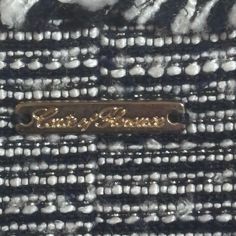 Women's Black and White Tweed Coat - IT 42 - Picture 4 of 5